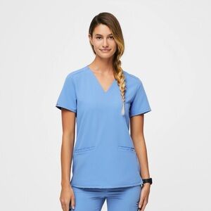 FIGS Casma Scrub Top Ceil Blue